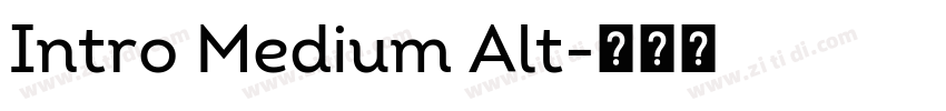 Intro Medium Alt字体转换